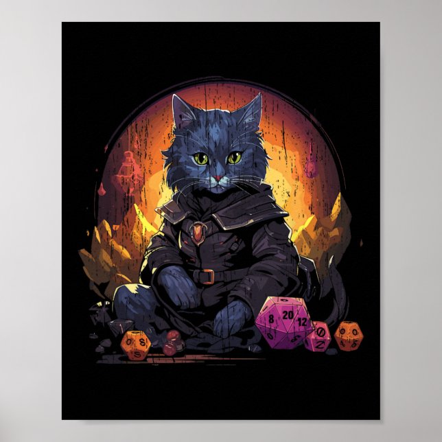 Rpg Gaming Role Playing D20 Tabletop Games Funny R Poster (Vorne)