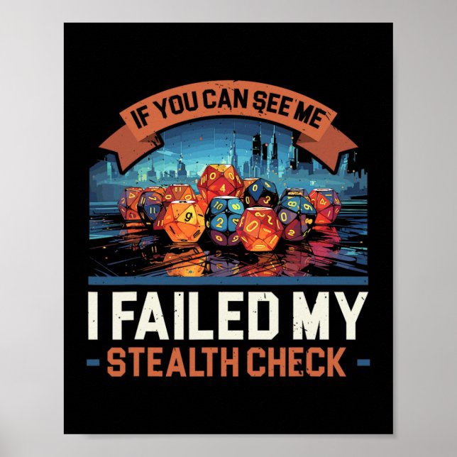 Rpg Gaming Role Playing D20 Tabletop Games Funny R Poster (Vorne)
