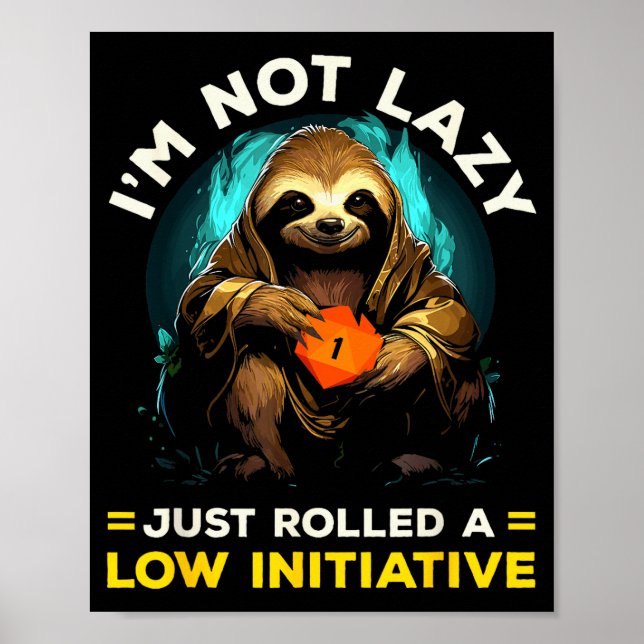 Rpg Gaming Rollenspiel D20 Tischspiele Lustig R Poster (Vorne)