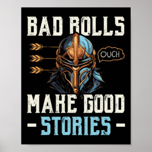 Rpg Gaming Rollenspiele D20 Tischspiele Lustig R Poster