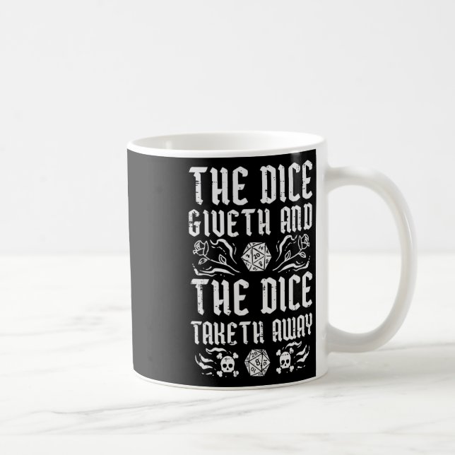 Rpg Giveth Taketh Funny Gamer Men Boys Kids  Kaffeetasse (Rechts)