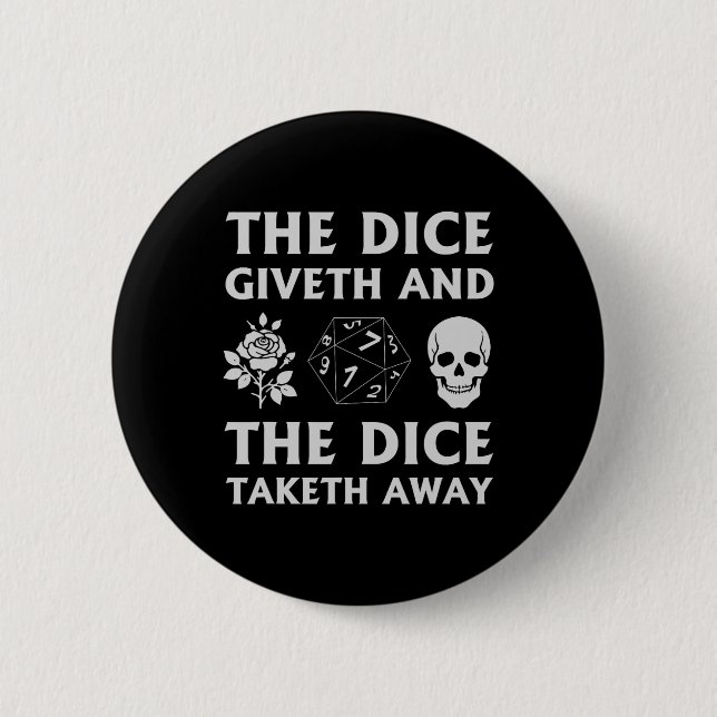 Rpg Giveth Taketh Gamer Brettspiel  Button (Vorderseite)