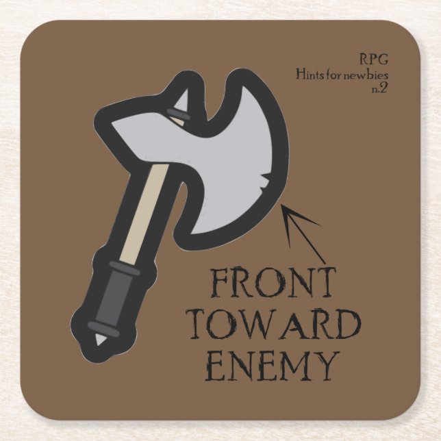 RPG Hint Rechteckiger Pappuntersetzer (Vorderseite)