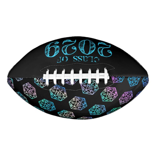 RPG-Jahr | Holo Fantasy Tabletop Retro Gamer Dice Football (Vorderseite)