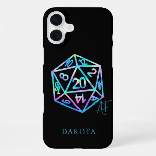 RPG Krit AF Holo Fantasy Tisch PnP Gamer Würfel iPhone 16 Plus Hülle