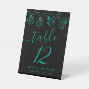 RPG-Leuchten   Emerald Fantasy Tabletop Gamer Dice Sockelschild