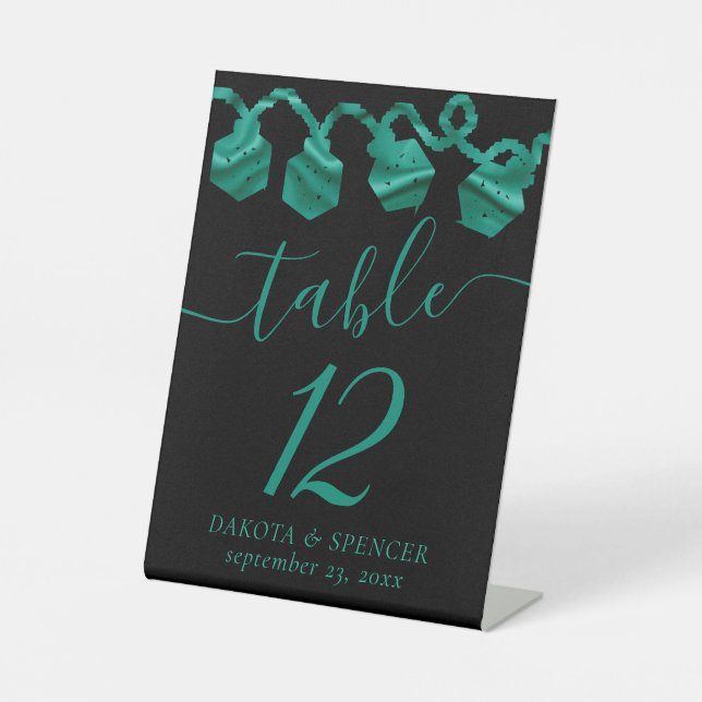 RPG-Leuchten | Emerald Fantasy Tabletop Gamer Dice Sockelschild (Vorderseite)