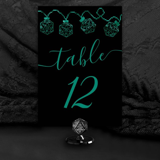 RPG-Leuchten | Emerald Fantasy Tabletop Gamer Dice Tischnummer (Von Creator hochgeladen)