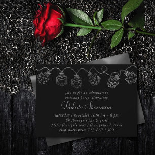 RPG-Leuchten   Fantasy Retro Tabletop PnP Gamer Di Einladung