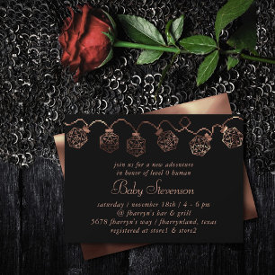 RPG-Leuchten Kupfer Fantasy Tabletop Gamer Dice Einladung