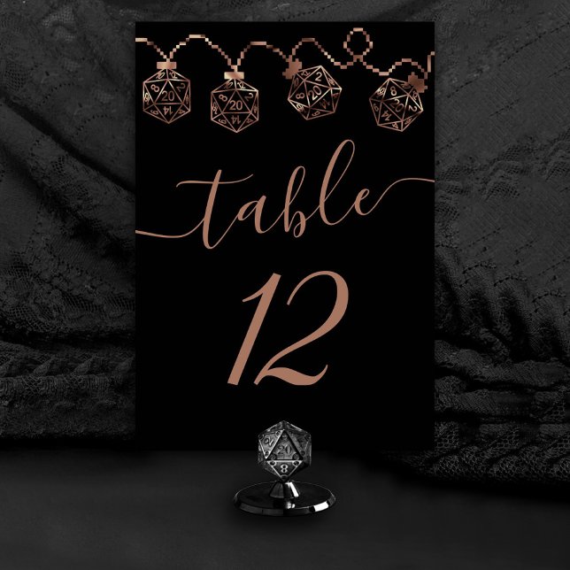 RPG-Leuchten | Kupfer Fantasy Tabletop Gamer Dice Tischnummer (Von Creator hochgeladen)