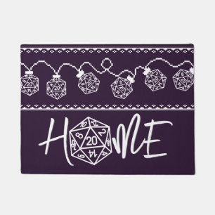 RPG-Leuchten Lila   Fantasy Tabletop Gamer Dice Fußmatte