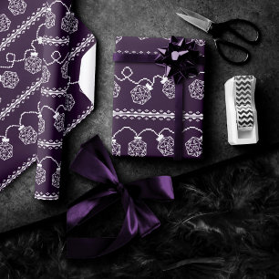 RPG-Leuchten Lila   Fantasy Tabletop Gamer Dice Geschenkpapier