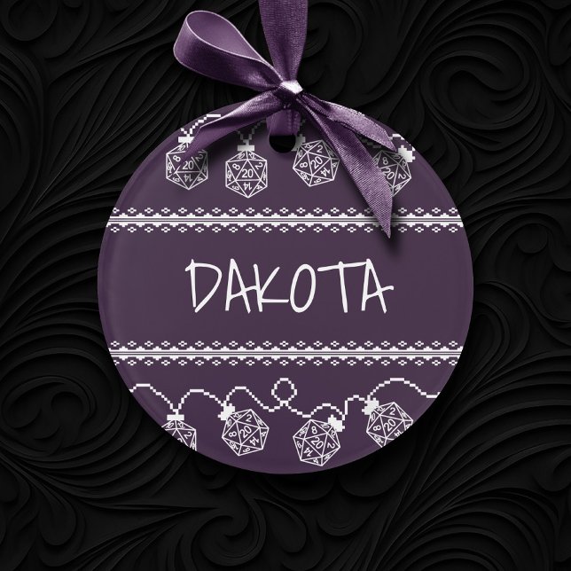 RPG-Leuchten Lila | Fantasy Tabletop Gamer Dice Ornament (Von Creator hochgeladen)