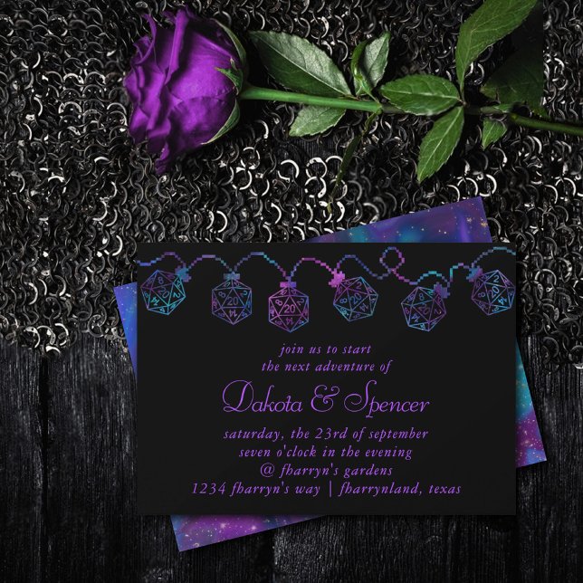 RPG-Leuchten | Nebula Fantasy Tabletop Gamer Dice Einladung (Von Creator hochgeladen)