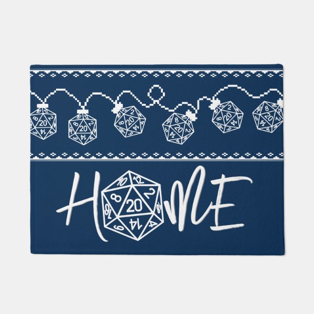 RPG Lights Blau | Fantasy Tabletop Gamer Dice Fußmatte (Vorderseite)