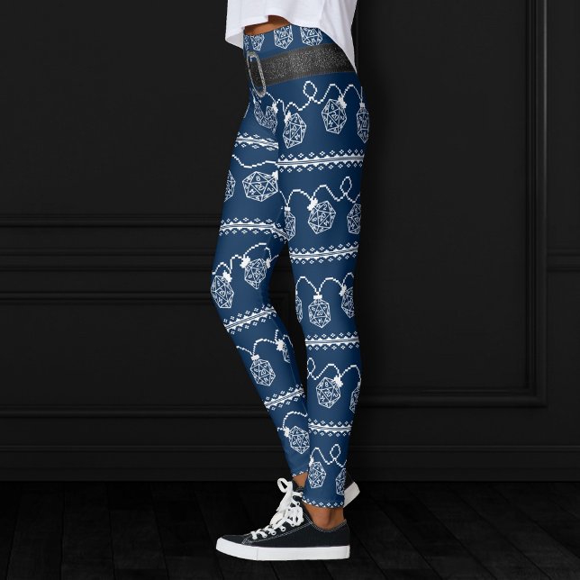 RPG Lights Blau | Fantasy Tabletop Gamer Dice Leggings (Von Creator hochgeladen)