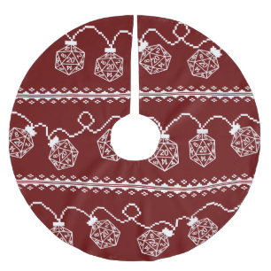 RPG Lights Red   Fantasy Tabletop Retro Gamer Dice Polyester Weihnachtsbaumdecke