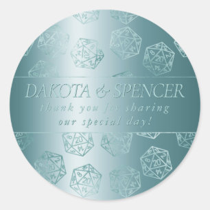 RPG Luxe   Aqua Fantasy Tabletop Gamer Custom Runder Aufkleber