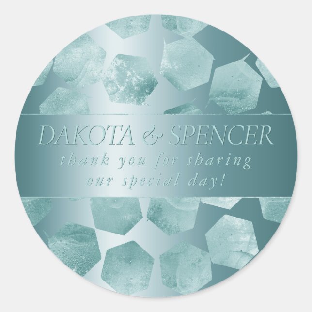 RPG Luxe | Aqua Fantasy Tabletop Gamer Custom Runder Aufkleber (Vorderseite)