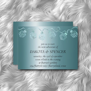 RPG Luxe   Aqua Sheen Tabletop Gamer Dice Lights Einladung