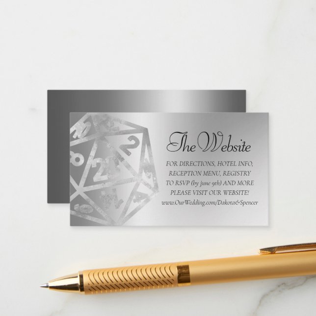 RPG Luxe | Fantasy Tabletop Gamer Event Website Begleitkarte (Vorderseite/Rückseite Beispiel)