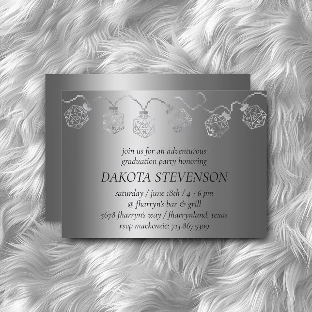 RPG Luxe | Fantasy Tabletop PnP Gamer Dice Lights Einladung (Von Creator hochgeladen)