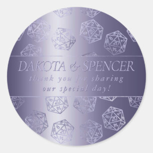 RPG Luxe   Lila Fantasy Tabletop Gamer Custom Runder Aufkleber