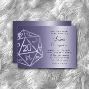 RPG Luxe Lila Schimmer Tischrollenspiel-Würfel Einladung