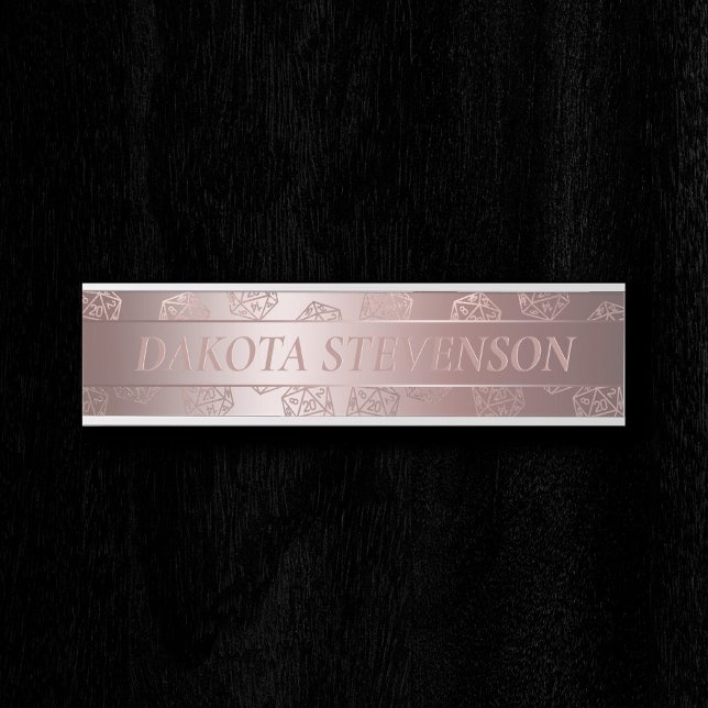 RPG Luxe | Mauve Fantasy Tabletop Gamer Branding Türschild (Von Creator hochgeladen)