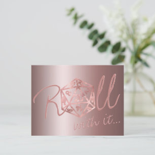 RPG Luxe   Mauve Fantasy Tischspieler Terminänderu Postkarte