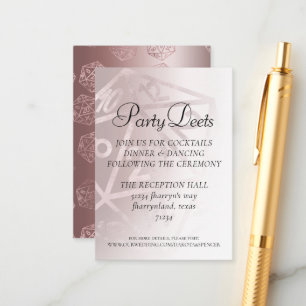 RPG Luxe   Mauve Sheen Fantasy Tabletop Gamer Dice Begleitkarte