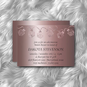 RPG Luxe Mauve Sheen Tabletop Gamer Dice Lights Einladung