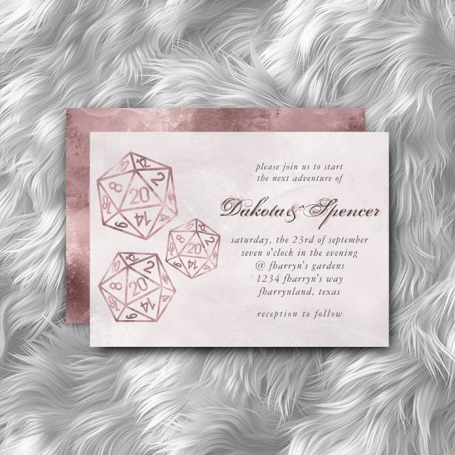 RPG Luxe | Mauve Smoke Fantasy Tabletop Gamer Dice Einladung (Von Creator hochgeladen)