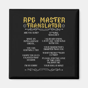 Rpg Master Übersetzer D20 Tabletop Spiele Lustiges Magnet