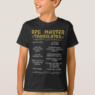 Rpg Master Übersetzer D20 Tabletop Spiele Lustiges T-Shirt