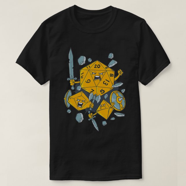 RPG Pen & Paper RPG Würfel  T-Shirt (Design vorne)