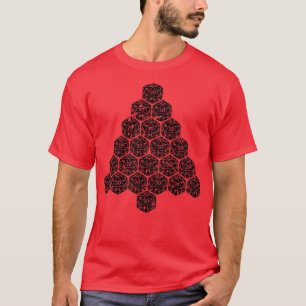 RPG Polyhedral Dice Ugly Christmas D20 Rollenspiel T-Shirt