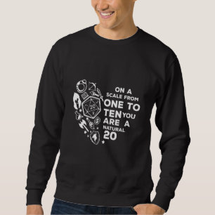 RPG Rollenspiel Idea Valentine's Day D20 Heart Sha Sweatshirt