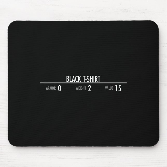 Rpg-Rüstungsstatistiken - Videospielspieler  Mousepad (Vorne)