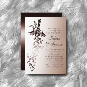 RPG-Schwert   Kupfer Fantasy Tabletop Gamer Dice Einladung