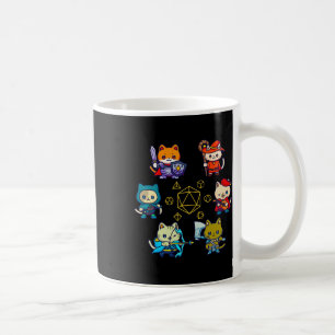 Rpg-Spieler Katzen D20 Würfel Verrückte Geek-Katze Kaffeetasse