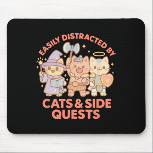 Rpg-Spieler nerdige Katzen Nebenquest abgelenkt Ta Mousepad
