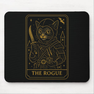 Rpg-Spieler Schurke D20-Würfel Nerdy-Geek-Katze Mä Mousepad