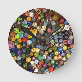 RPG-Spielwürfel Runde Wanduhr
