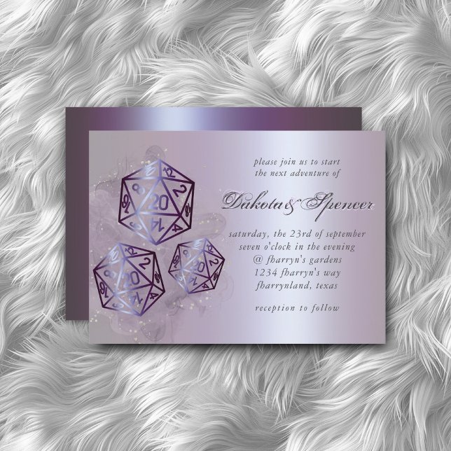 RPG-Splash | Lila Sheen Fantasy Tabletop Gamer Einladung (Von Creator hochgeladen)