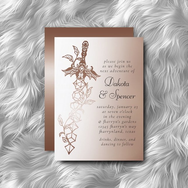 RPG Sword Luxe | Kupfer Fantasy Tabletop PnP Gamer Einladung (Von Creator hochgeladen)