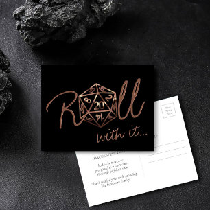 RPG Würfel   Copper Brettspieler Datum ändern Postkarte