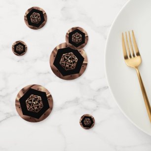 RPG Würfel Kupfer Fantasy Retro Tabletop PnP Spi Konfetti