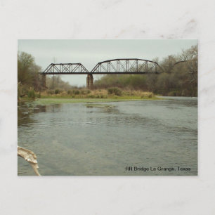 RR Bridge La Grange, Texas Postkarte